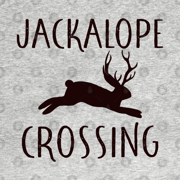 jackalope crossing dark by goblinbabe